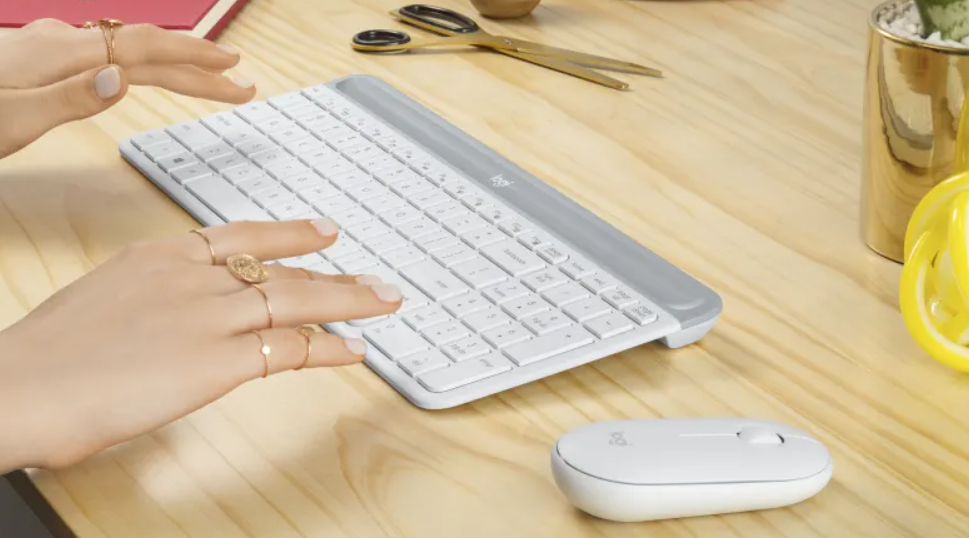 Klawiatura + mysz Logitech MK470 Slim Wireless White